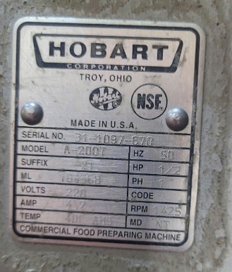 Role Khởi Động Máy Trộn HoBart