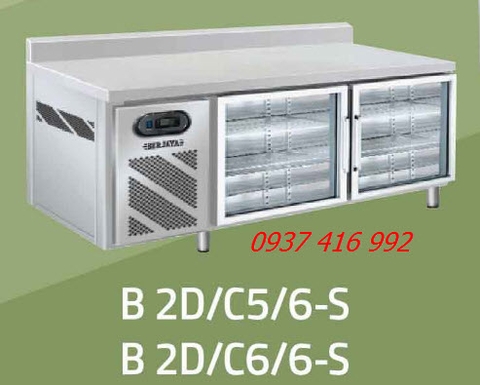 BERJAYA - Bàn Lạnh 2 Cánh 1500mm(Có Thành Chắn)