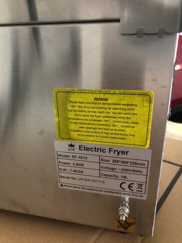 EF-101V - Chiên Nhúng Điện Đơn 10L