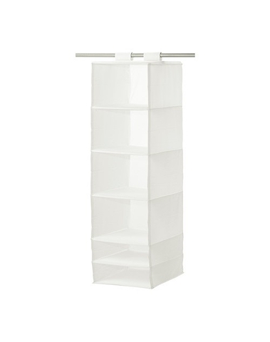 TỦ TREO QUẦN ÁO 6 NGĂN SKUBB IKEA - TRẮNG 35x45x125 cm