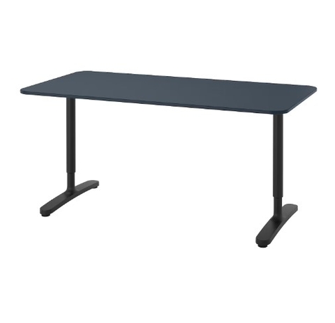 BÀN BEKANT IKEA -XANH LAM/ĐEN 160x80 cm