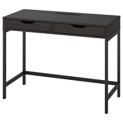 BÀN CÓ NGĂN KÉO ALEX IKEA - NÂU ĐEN 100x48 cm