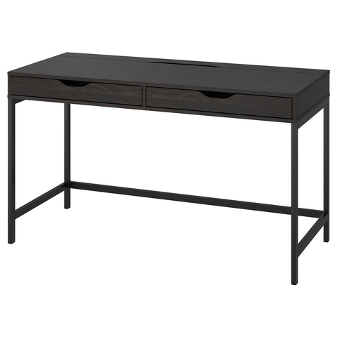 BÀN CÓ NGĂN KÉO ALEX IKEA - NÂU ĐEN 132x58 cm