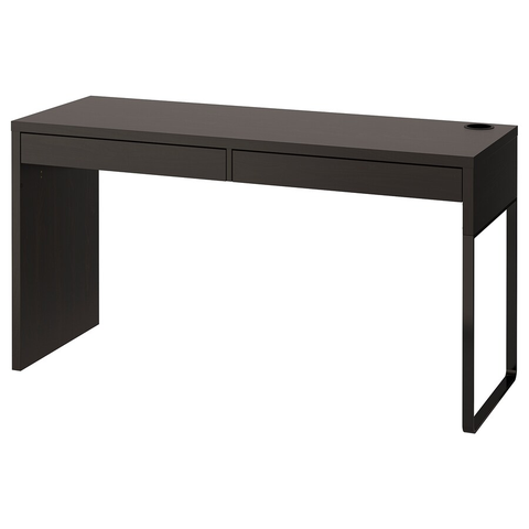 BÀN ĐÔI MICKE IKEA - NÂU ĐEN 142x50 cm
