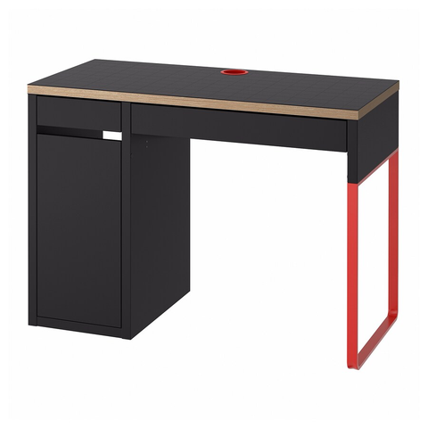 BÀN ĐƠN MICKE IKEA - ĐEN/ĐỎ 105x50 cm