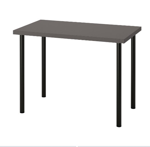 BÀN LÀM VIỆC LINNMON / ADILS IKEA - XÁM ĐẬM / ĐEN 100x60 cm