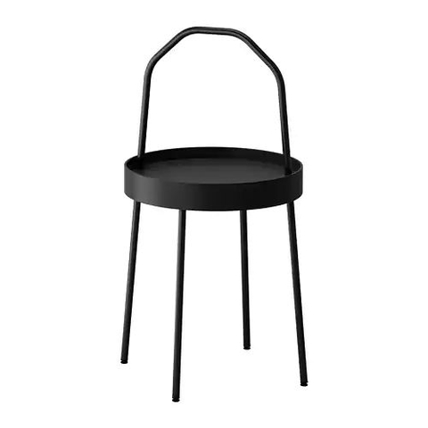 BÀN PHỤ BURVIK IKEA - ĐEN 38 cm