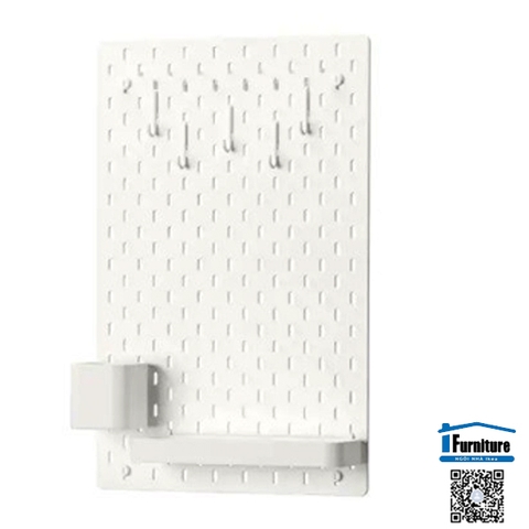 COMBO SET BẢNG GHIM KÈM 3 MÓN SKÅDIS IKEA - TRẮNG 36 x 56 cm