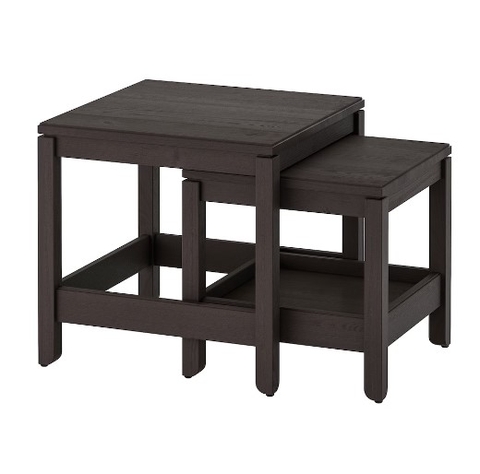 BỘ 2 BÀN HAVSTA IKEA - NÂU SẪM