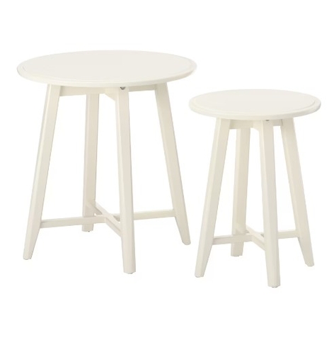 BỘ 2 BÀN KRAGSTA IKEA - TRẮNG