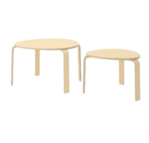 BỘ 2 BÀN SVALSTA IKEA - VENEER BẠCH DƯƠNG