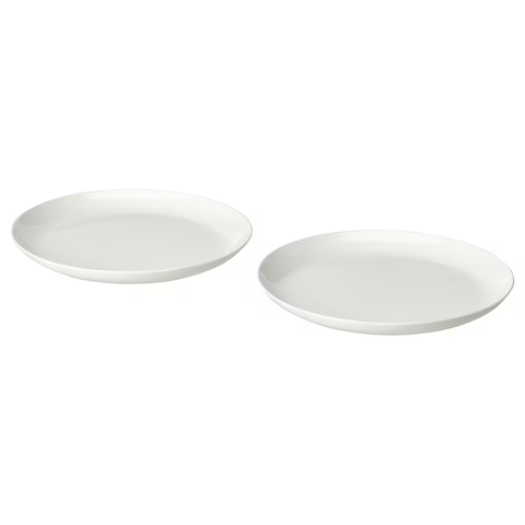 BỘ 2 ĐĨA NÔNG LÒNG FRÖJDEFULL IKEA - TRẮNG 25 cm