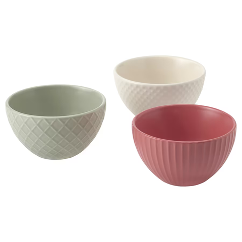 BỘ 3 BÁT SỨ KEJSERLIG IKEA - NHIỀU MÀU 10 cm
