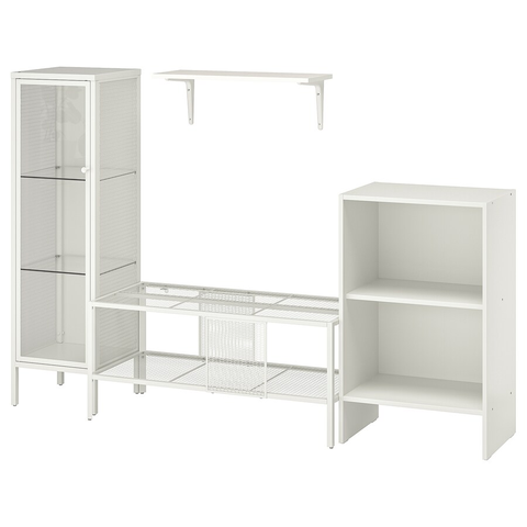 COMBO TỦ KỆ TI VI KẾT HỢP BAGGEBO IKEA - TRẮNG 174x35x116 cm