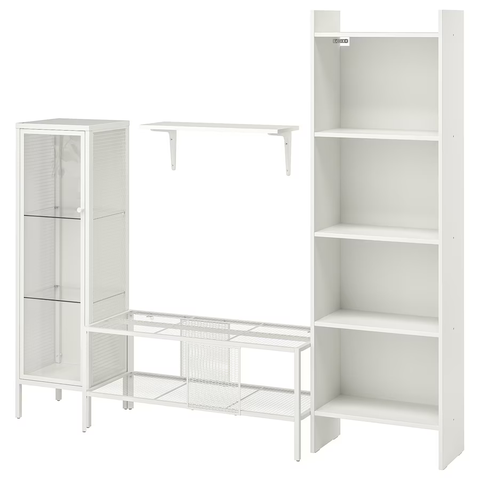 COMBO TỦ KỆ TI VI KẾT HỢP BAGGEBO IKEA - TRẮNG 174x35x160 cm