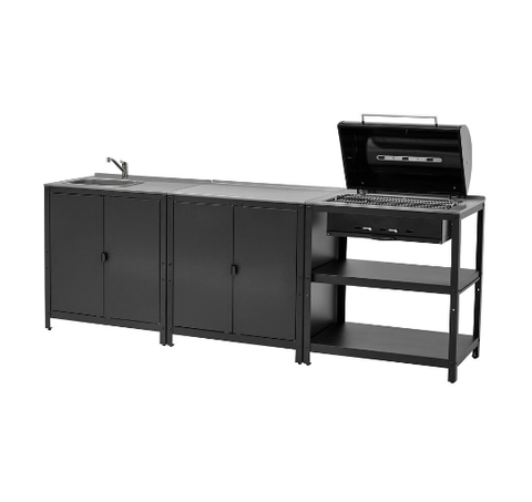 BỒN RỬA VÀ LÒ NƯỚNG THAN HOA GRILLSKÄR IKEA 258x61cm