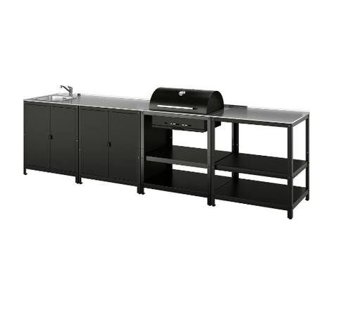 BỒN RỬA VÀ LÒ NƯỚNG NGOÀI TRỜI GRILLSKÄR IKEA 344x61cm