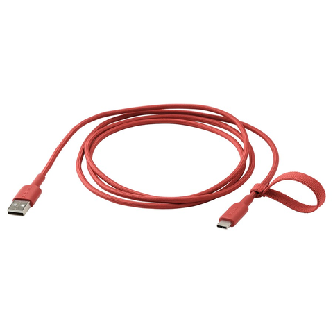 DÂY SẠC USB LILLHULT IKEA - ĐỎ 1,5 m