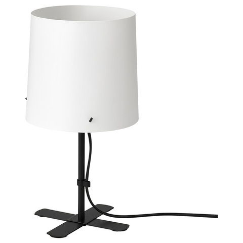 ĐÈN BÀN THỦY TINH BARLAST IKEA - ĐEN/TRẮNG 31 cm