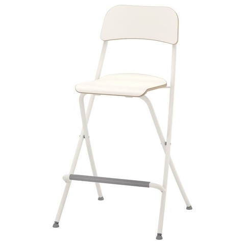 GHẾ QUẦY BAR CÓ TỰA LƯNG FRANKLIN IKEA  - TRẮNG