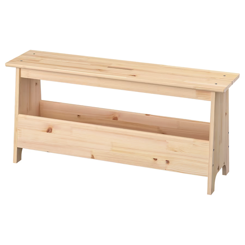 GHẾ DÀI CÓ NGĂN CHỨA PERJOHAN IKEA - GỖ THÔNG 100 cm