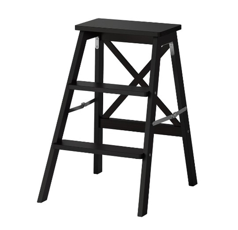 GHẾ GẬP BẬC THANG 3 BẬC BEKVÄM IKEA - MÀU ĐEN 63 cm