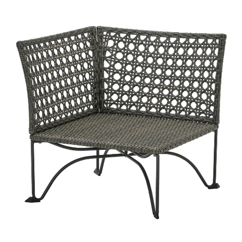 GHẾ GÓC NGOÀI TRỜI JUTHOLMEN IKEA - NÂU XÁM ĐẬM