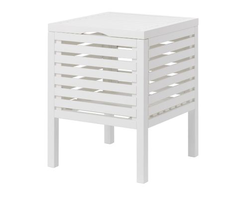 GHẾ ĐẨU CÓ LƯU TRỮ MUSKAN IKEA - TRẮNG 50 cm