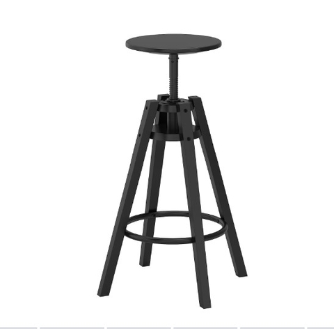 GHẾ QUẦY BAR DALFRED IKEA - ĐEN 63-74 cm