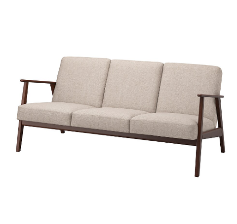 GHẾ SOFA 3 CHỖ EKENÄSET IKEA - BE NHẠT