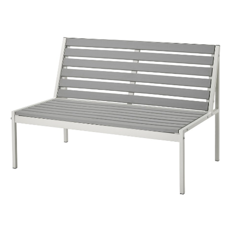 GHẾ SOFA 2 CHỖ NGOÀI TRỜI JOLPEN IKEA - XÁM TRẮNG 100x59x67 cm