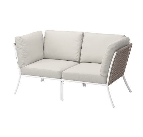 GHẾ SOFA 2 CHỖ NGOÀI TRỜI SEGERÖN IKEA - TRẮNG/BE