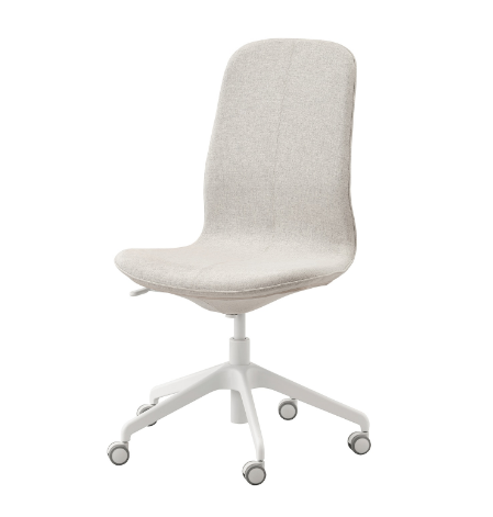 GHẾ XOAY VĂN PHÒNG LÅNGFJÄLL IKEA - BE/TRẮNG