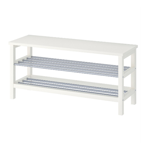 GIÁ DÀI ĐỂ GIẦY TJUSIG IKEA - TRẮNG 108x34x50 cm