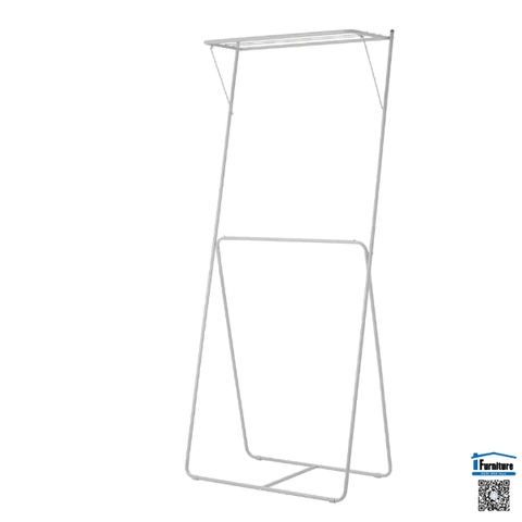 GIÁ PHƠI QUẦN ÁO HAI TẦNG SLIBB IKEA - XÁM 78x46x185 cm