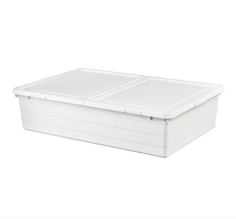 HỘP NHỰA CÓ NẮP SOCKERBIT IKEA - TRẮNG 50x77x19 cm