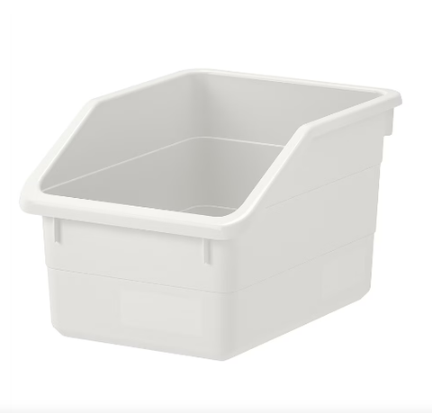 HỘP NHỰA SOCKERBIT IKEA - TRẮNG 19x26x15 cm