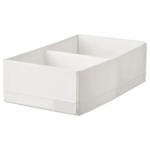 HỘP ĐỰNG ĐỒ STUK IKEA - TRẮNG 20x34x10 cm