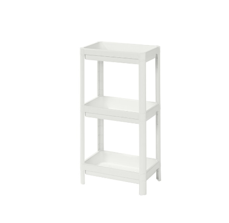 KỆ 3 TẦNG NHÀ TẮM VESKEN IKEA - TRẮNG 36x23x70 cm