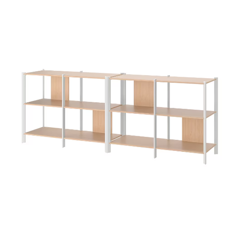 KỆ LƯU TRỮ JÄTTESTA IKEA - TRẮNG/TRE 240x85 cm