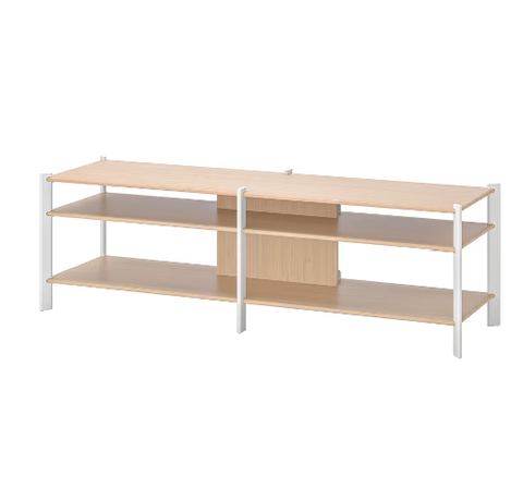 KỆ TI VI JÄTTESTA IKEA - TRẮNG/TRE 160x40x49 cm