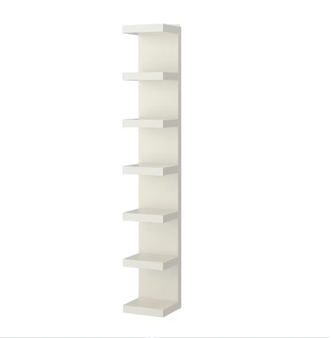 KỆ TREO TƯỜNG LACK - TRẮNG 30x28x190 cm