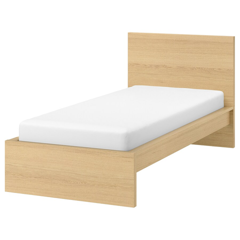 KHUNG GIƯỜNG GẦM CAO MALM IKEA- SỒI TRẮNG 90x200 cm