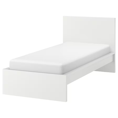 KHUNG GIƯỜNG GẦM CAO MALM IKEA- TRẮNG 90x200 cm