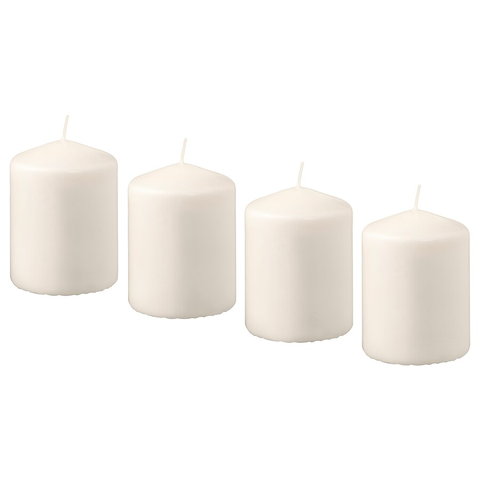 SET 4 NẾN KHÔNG MÙI HEMSJÖ IKEA 8 cm