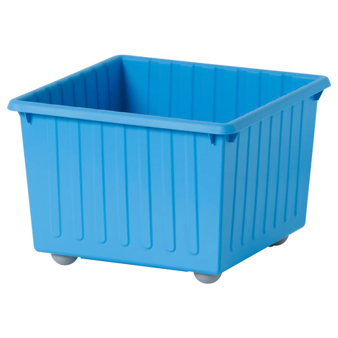 THÙNG NHỰA CÓ BÁNH XE VESSLA IKEA - XANH 39x39 cm