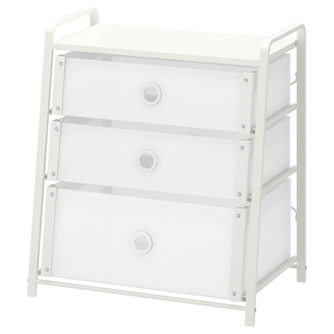 TỦ 3 NGĂN KÉO LOTE IKEA - TRẮNG 55x62 cm