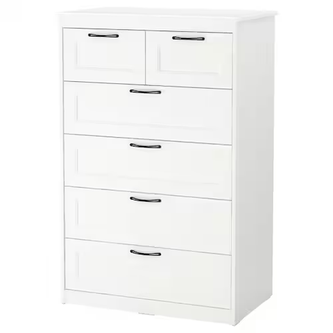 TỦ 6 NGĂN KÉO SONGESAND IKEA - TRẮNG 82x126 cm