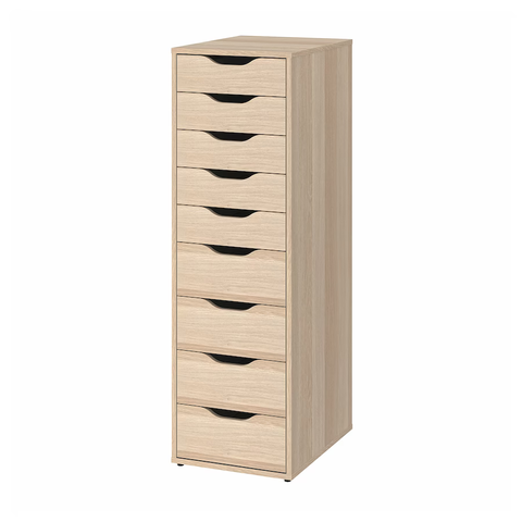 TỦ 9 NGĂN KÉO ALEX IKEA - MÀU GỖ 36x116 cm