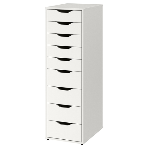 TỦ 9 NGĂN KÉO ALEX IKEA - TRẮNG 36x116 cm